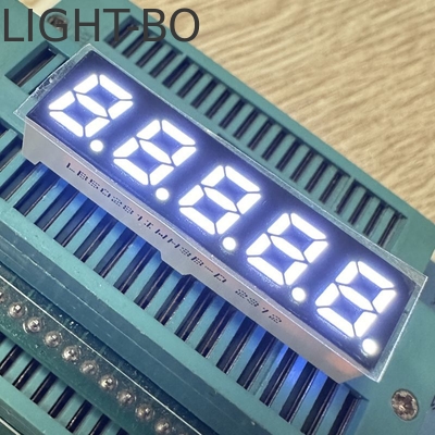 5 หลัก 7 มิลลิเมตร 7 เซ็กเมนต์ LED Display Common Anode Ultra Bright White สําหรับเครื่องแปลงความถี่