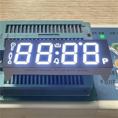 Ultra White LED Display 7 เซ็กเมนต์ 4 หลัก คาโทดทั่วไปสําหรับเตาอบ 58.2 * 19 มม