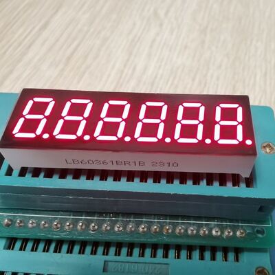 Super Bright Red 9.2mm 6 หลัก 7 ภาค LED Display Common Anode สําหรับเครื่องนับเวลาดิจิตอล