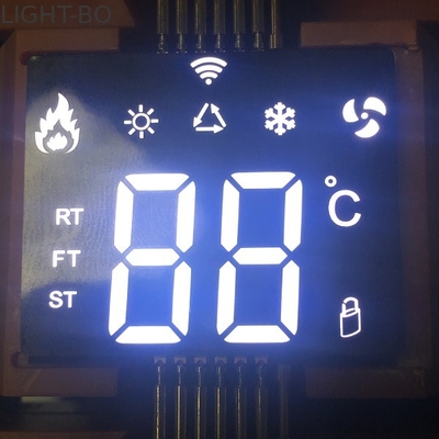 Ultra Thin Custom LED Display SMD White 7 Segment สําหรับเครื่องควบคุมแอร์