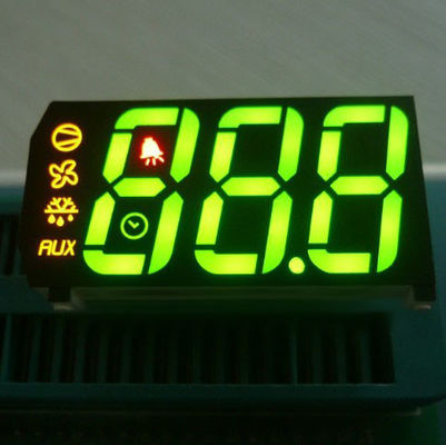 จอแสดงผล LED สามส่วนสีเขียว / เหลือง / แดง 7 หลักแคโทดทั่วไปสำหรับตัวบ่งชี้ตู้เย็น
