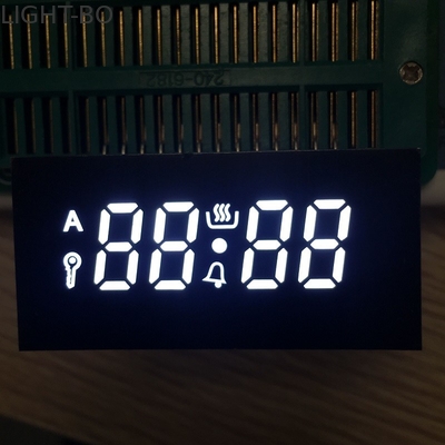 Oven Timer 4 Digit 7 Segment แสดงเอกสารข้อมูลมุมมองภาพมุมกว้างพิเศษสีขาว