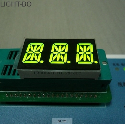 จอแสดงผล LED Super Amber Triple Digit 14 ส่วนสีเต็ม 0.56 นิ้วสำหรับตัวบ่งชี้ดิจิตอล