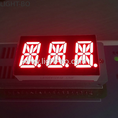 จอแสดงผล LED สามส่วน 14 ส่วนส่วนแคโทดสีแดงทั่วไปสำหรับแผงหน้าปัด