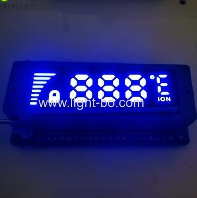 Ultra Thin Customized White Color 7 Segment LED Display Anode ประจําสําหรับเครื่องควบคุมอุณหภูมิ