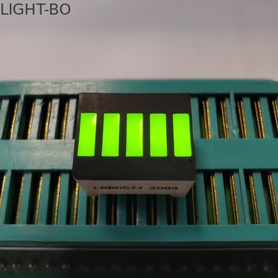 แถบไฟ LED แคโทดทั่วไป 5 ส่วน 574nm สำหรับจอแสดงผลแบตเตอรี่