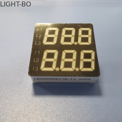 ความสูง 18 มม. 7 ส่วนจอแสดงผล LED 80mW Dual Line 4 หลักสำหรับแผงหน้าปัด
