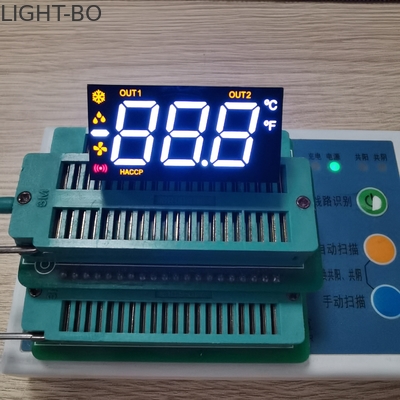 90 ° PIN Bend Ultra Red / White / Amber Triple Digit 7 Segment LED Display สำหรับการควบคุมอุณหภูมิ