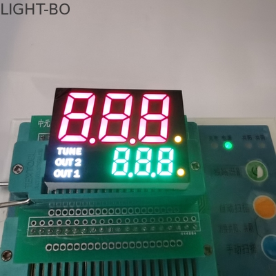 ความสูง 19 มม. จอแสดงผล LED 7 ส่วนแบบ Dual Line Mold แคโทดทั่วไป 35mcd