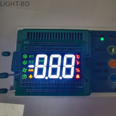 Ultra White / Red / Yellow / Green 3 Digit 7 Segment LED Display สำหรับการควบคุมอุณหภูมิ