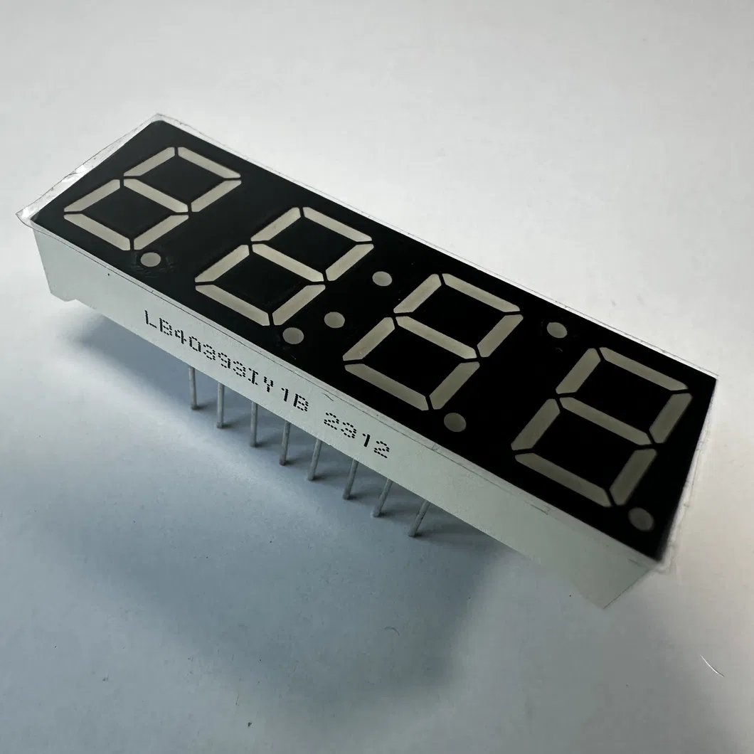 0.39"จอ LED สีเหลือง 7 เซกเมนต์ Anode Common สําหรับตัวชี้วัดความชื้นของอุณหภูมิ 2