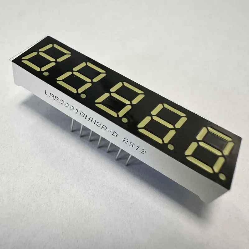 Ultra White 7 Segment LED Display 5 หลัก 0.39 นิ้ว Common Anode สําหรับตัวชี้วัดดิจิตอล 1