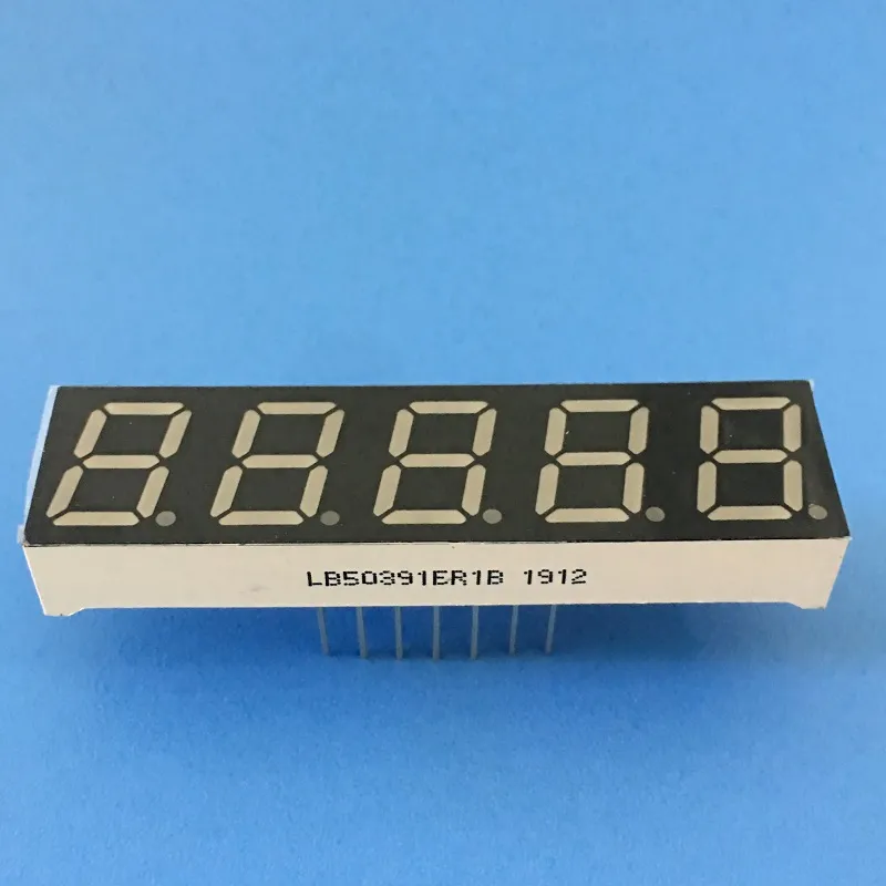 สีแดงสว่างสุด 7 ช่อง LED Display 0.39 นิ้ว 5 หลัก Common Anode สําหรับเครื่องแปลงความถี่ดิจิตอล 4