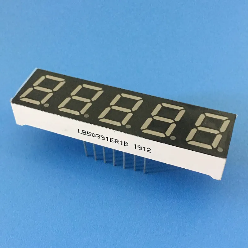 สีแดงสว่างสุด 7 ช่อง LED Display 0.39 นิ้ว 5 หลัก Common Anode สําหรับเครื่องแปลงความถี่ดิจิตอล 5