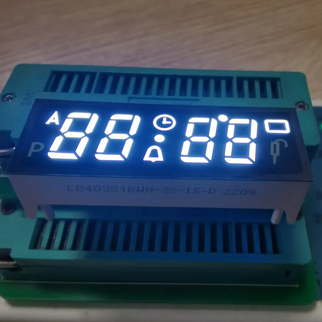 7 เซ็กเมนต์ LED Display 4 หลัก Ultra White Common Anode สําหรับเครื่องกําหนดเวลาเตาอบ 0