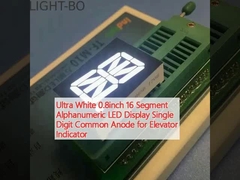 Ultra White 0.8inch 16 Segment Alphanumeric LED Display ตัวเลขเดียว Anode ประจําสําหรับตัวชี้ตัวลิฟท์