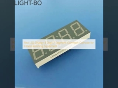 จอ LED สีแดง 4 หลัก 7 ภาค คาโทดทั่วไปสําหรับอุปกรณ์วิ่งฟิตเนส