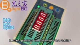 จอแสดงผล LED 7 ส่วนสีแดงสว่างเป็นพิเศษ 4 หลักสำหรับแผงหน้าปัด