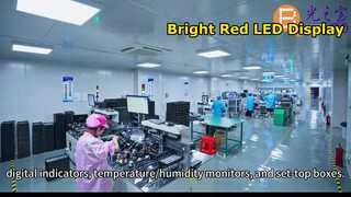 จอแสดงผล LED Ultra Red Dual Row 4 หลัก 7 ส่วนแคโทดทั่วไปสำหรับการควบคุมความชื้นอุณหภูมิ