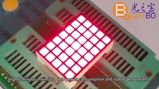 จอแสดงผล LED ดอทเมทริกซ์สี่เหลี่ยมขนาด 5 × 7