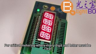 จอแสดงผล LED ตัวอักษรและตัวเลข 4 หลัก 14 ส่วน สีแดงสว่างเป็นพิเศษ สำหรับการใช้งานมิเตอร์มิเตอร์ / การวัดแสง