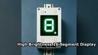 โมดูลความสว่างสูงจอแสดงผล LED สีเขียวบริสุทธิ์ 16 ส่วน
